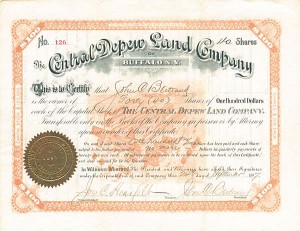 Central Depew Land Co. of Buffalo, N.Y. - Stock Certificate